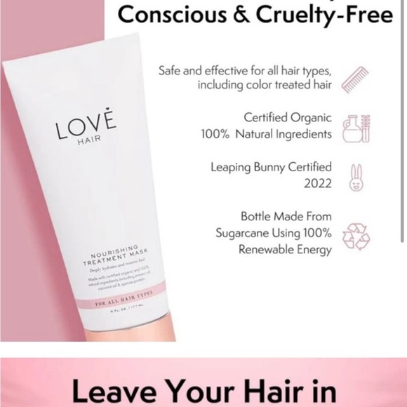 LOVE HAIR Nourishing Organic Treatment Mask 100% Natural Ingredients NEW in BOX - Picture 7 of 13